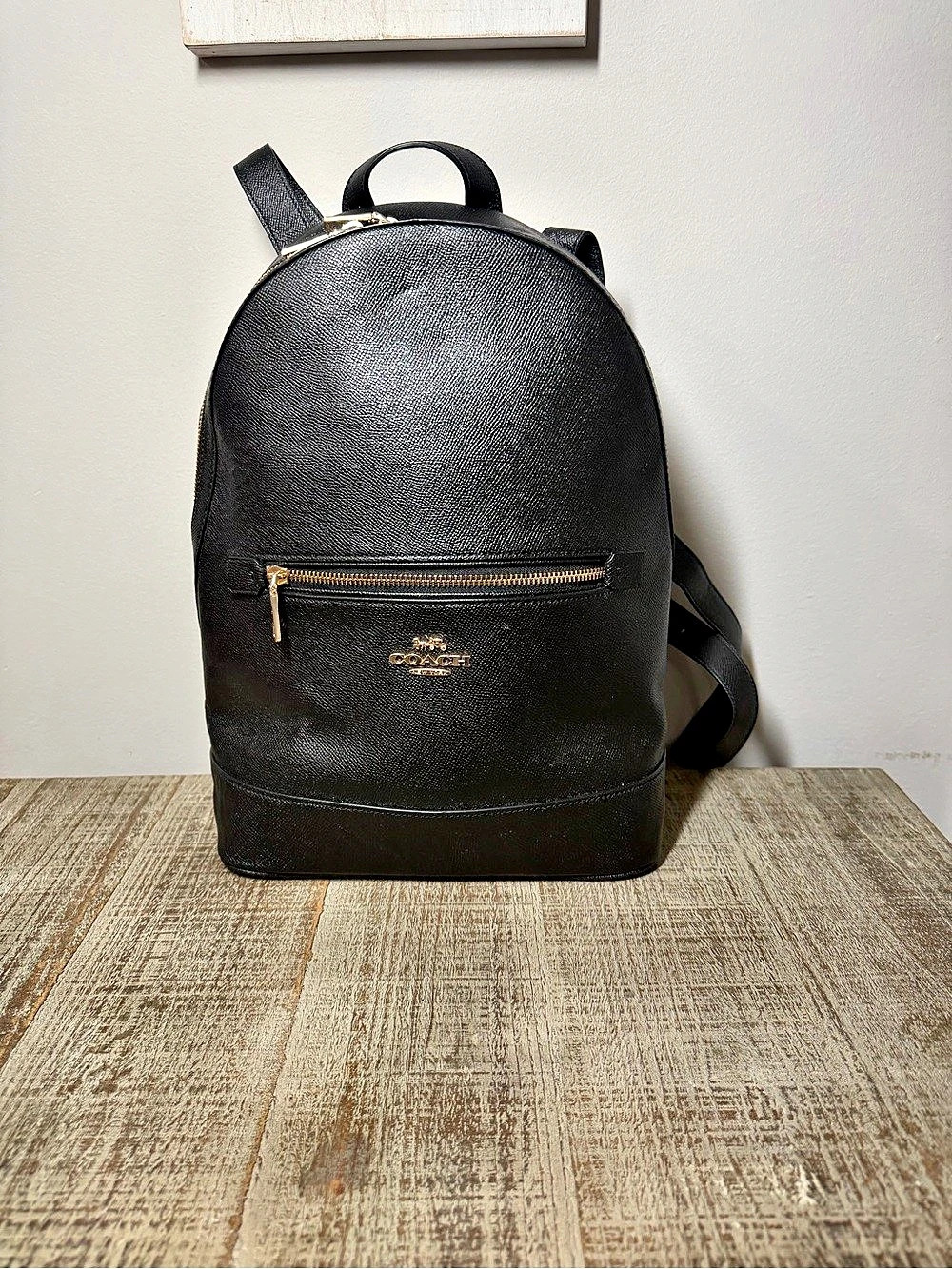COACH leather Backpack Black